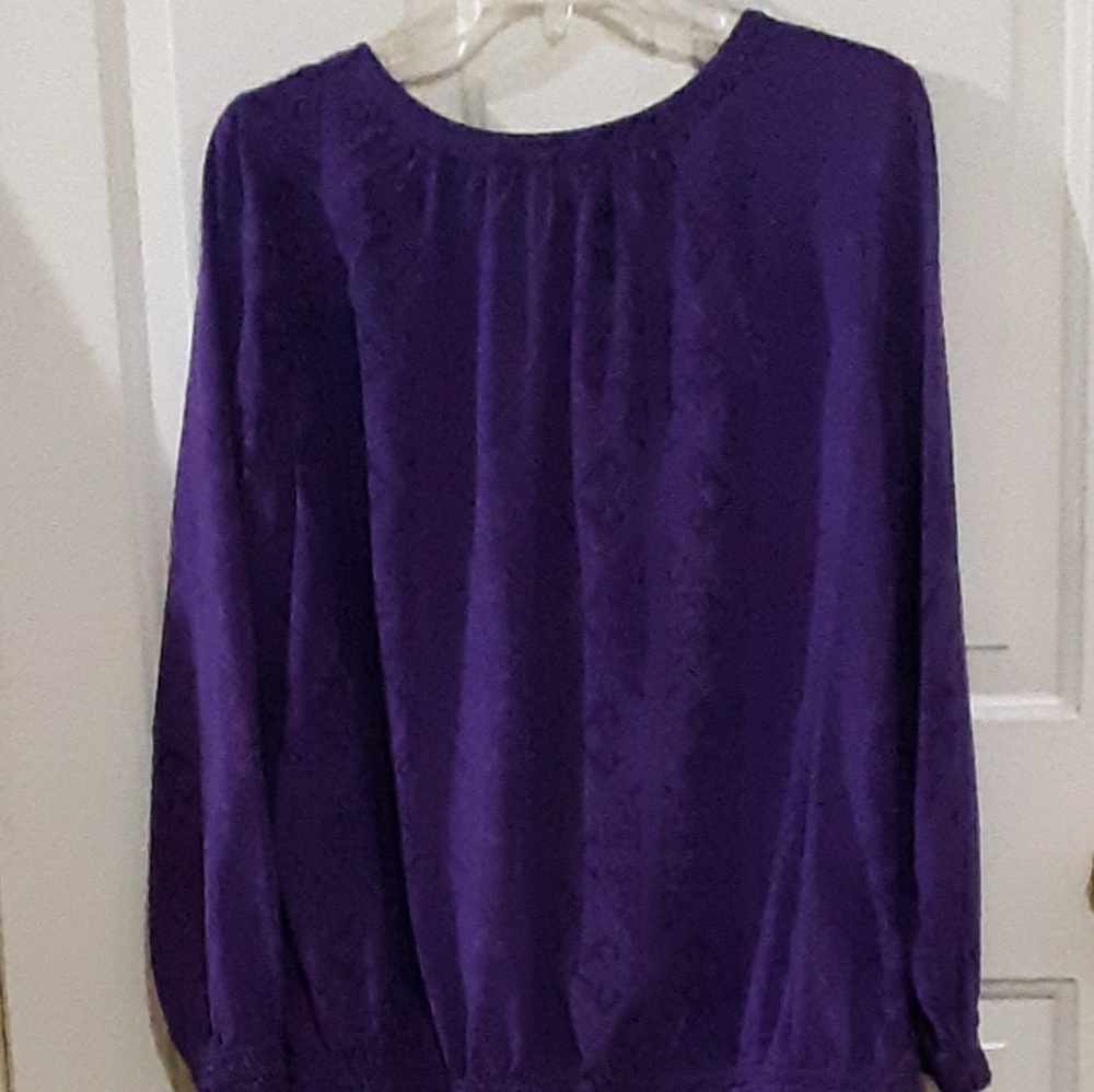 Purple pullover blouse - Picture 2 of 5